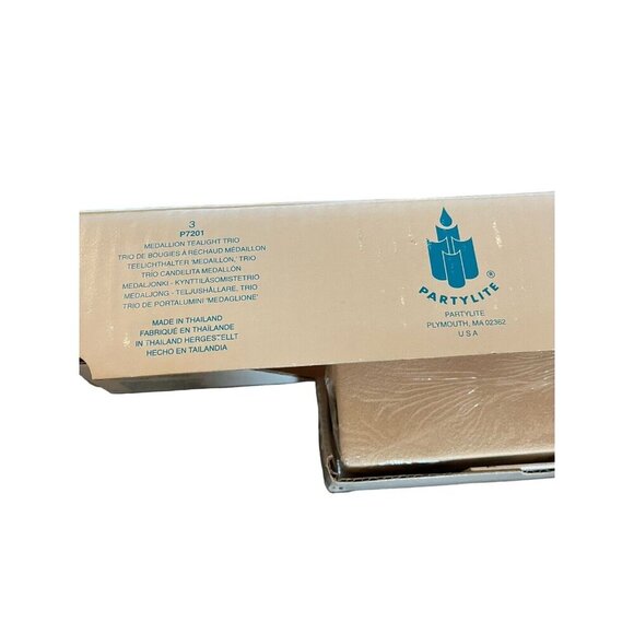 PARTYLITE MEDALLION TEALIGHT TRIO P7201 BRAND NEW IN BOX - Picture 7 of 7